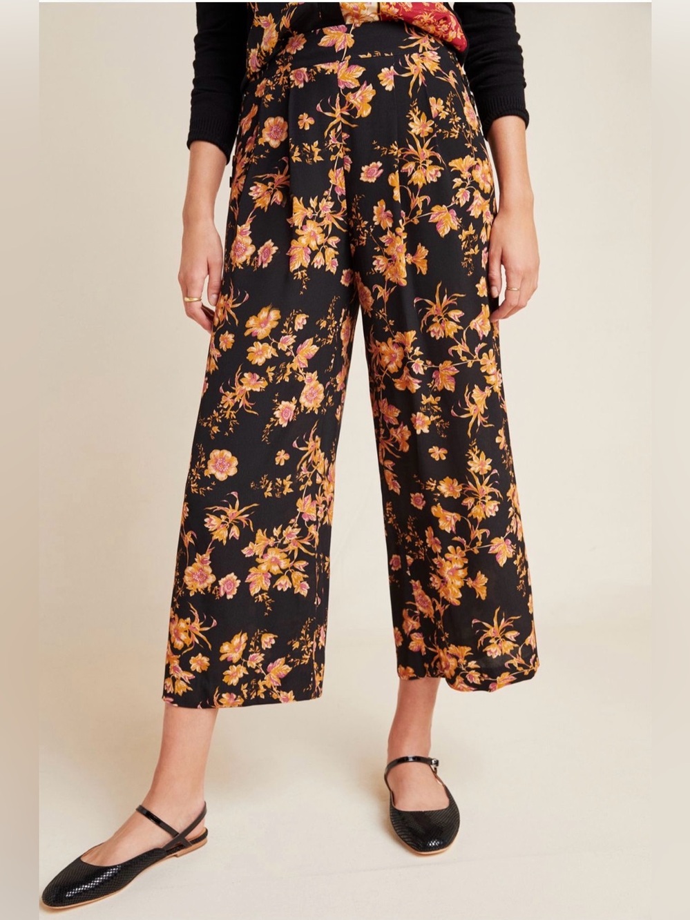 Kachel Flawed Della Floral Wide Leg Trousers